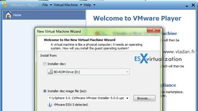 install linux on usb drive vmware