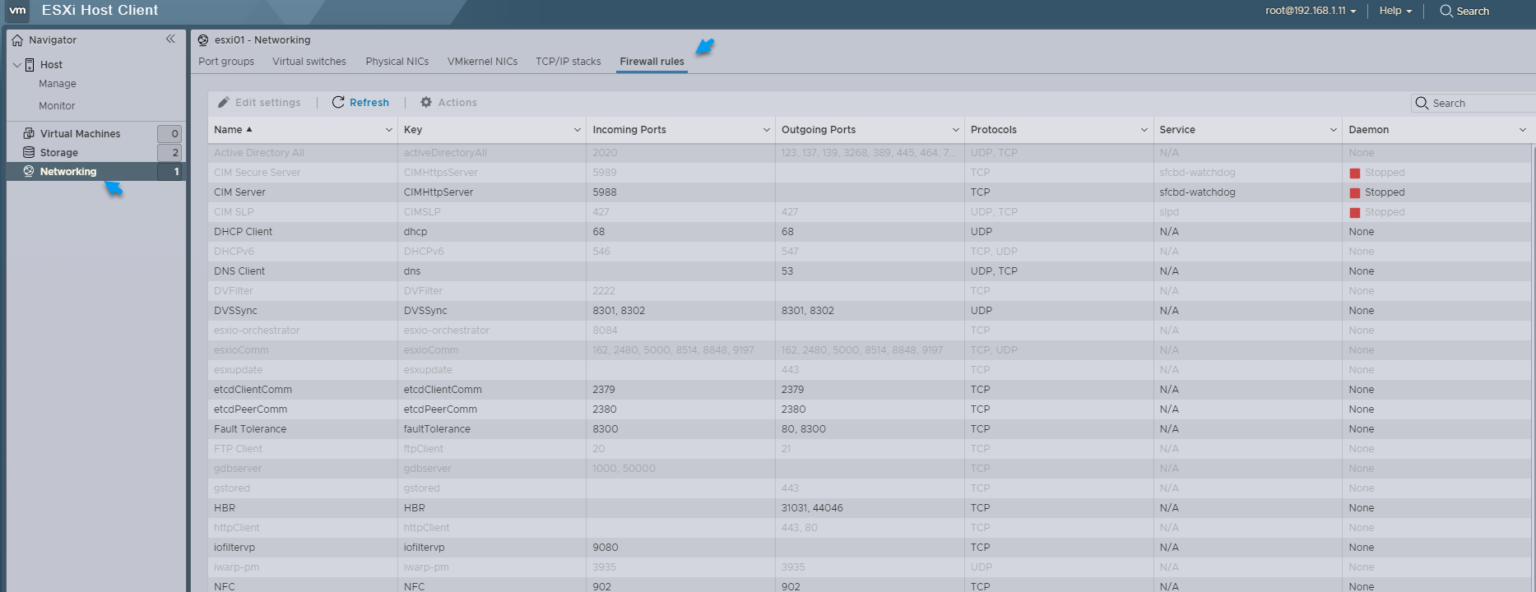 VCP-DCV On VSphere 8.x Objective 4.19.5 – Configure ESXi Firewall - ESX ...