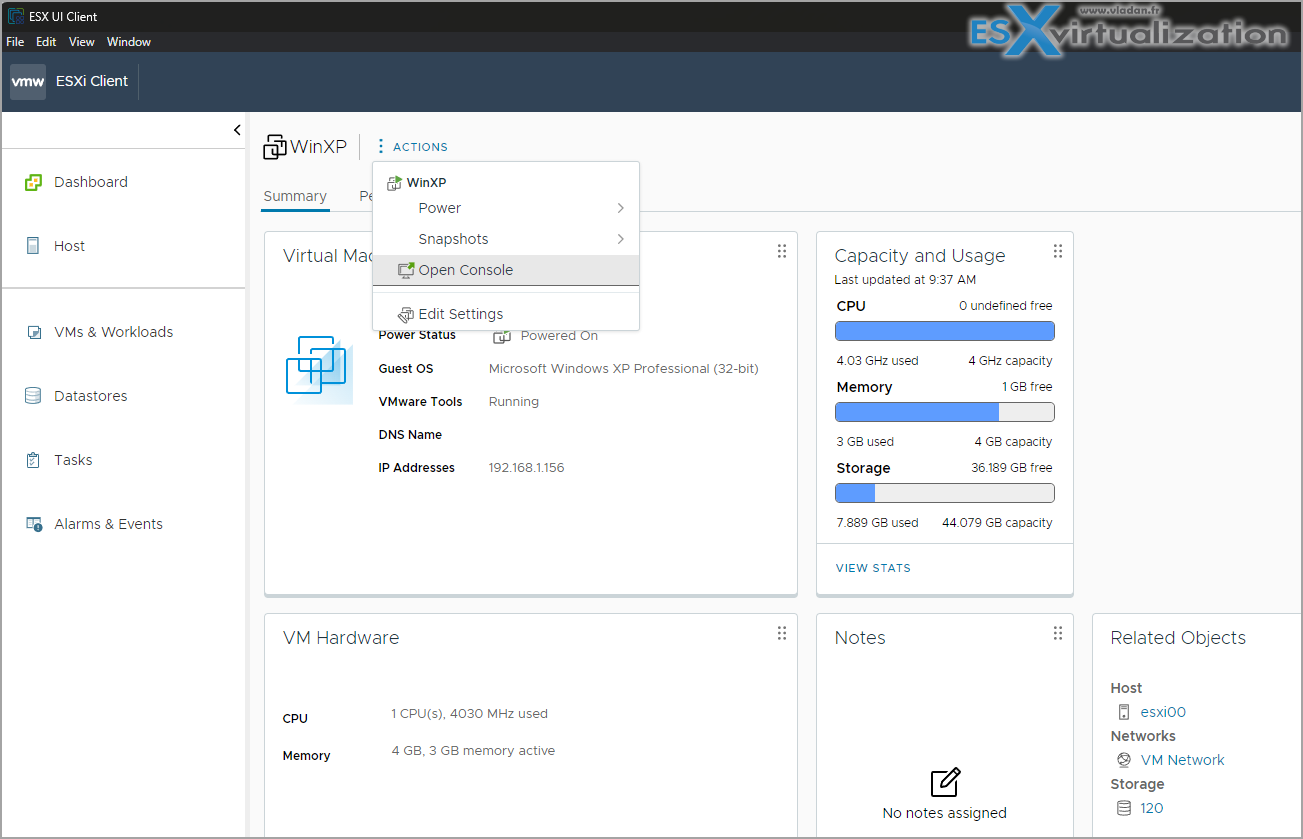 VMware ESXi Host Client Re-Born - ESX Virtualization