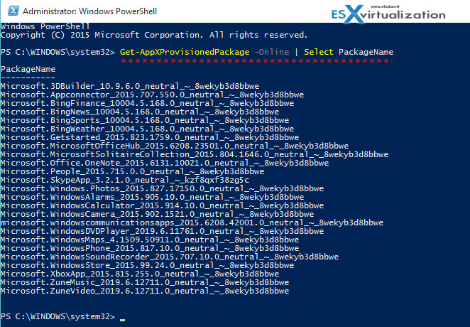 How-to Uninstall Windows 10 Apps With Powershell - ESX Virtualization