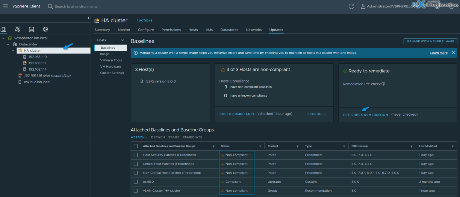 VCP-DCV On VSphere 8.x Objective 5.9 – Use VSphere Lifecycle Manager To ...